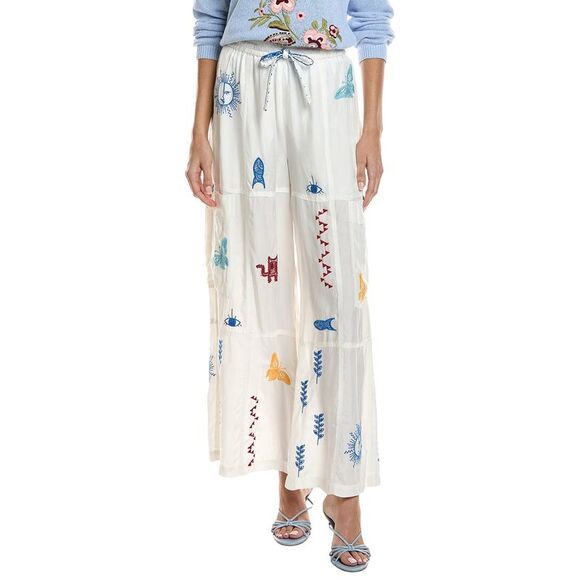 Johnny Was Pants - Johnny Was Womens Katerini Pant, White